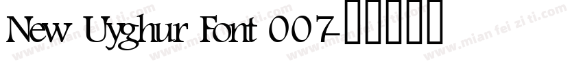 New Uyghur Font 007字体转换